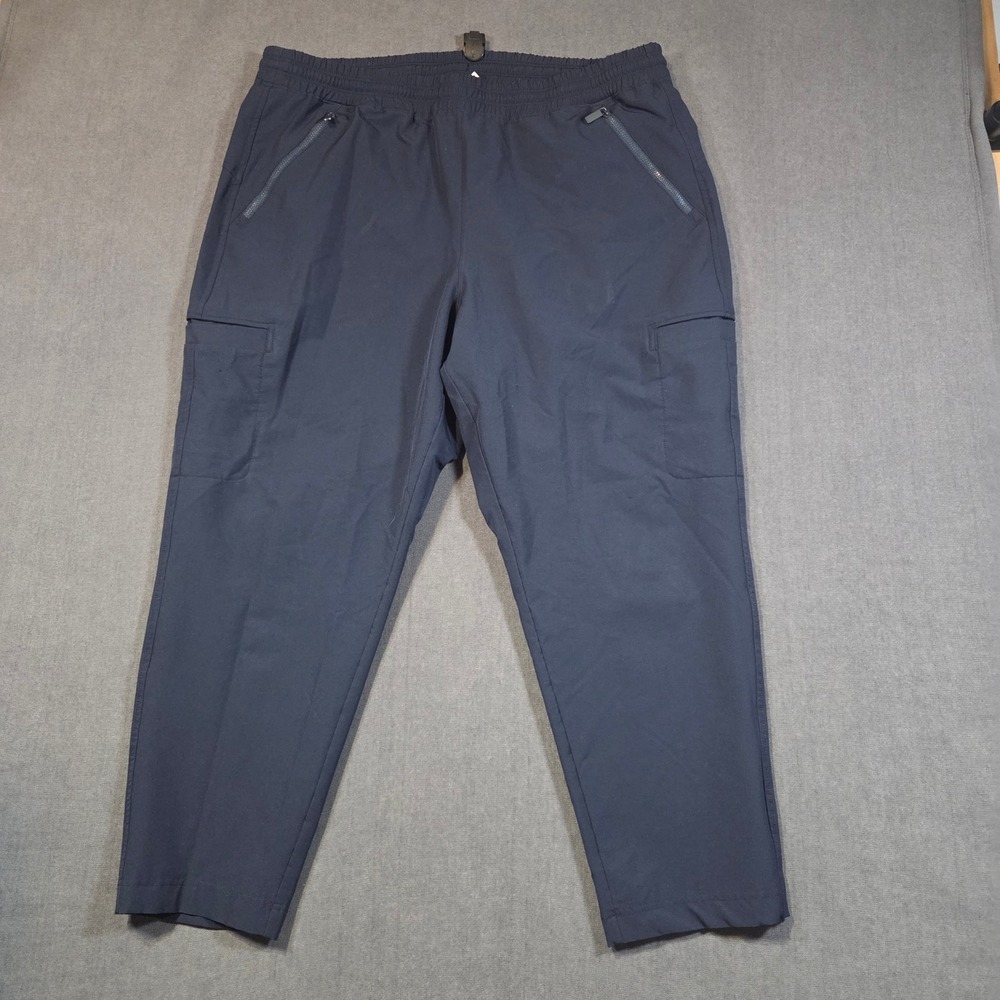 Old Navy StretchTech Cargo Pants Mens XL Navy Blue Quick Dry Active Tapered